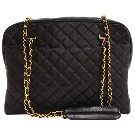 chanel blacl leather partial quilt gold chain straptote bag|Classic 11.12 handbag, Lambskin & gold.